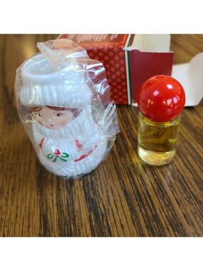 NIB Vintage Avon Christmas Charmer Candlestick Decanter (Zany Cologne)